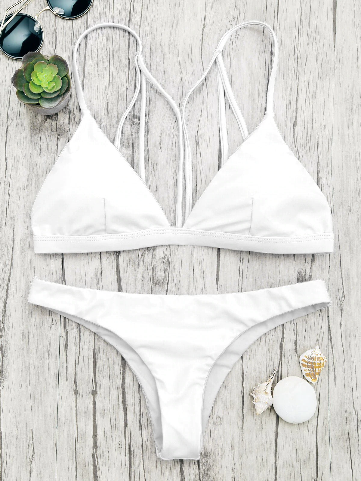 Back Strappy Padded Bathing Suit