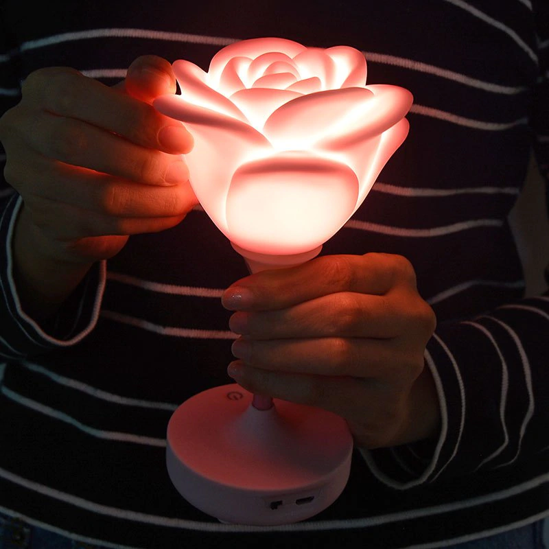 Valentine's Day Gift Rose Shape LED Touch Night Light