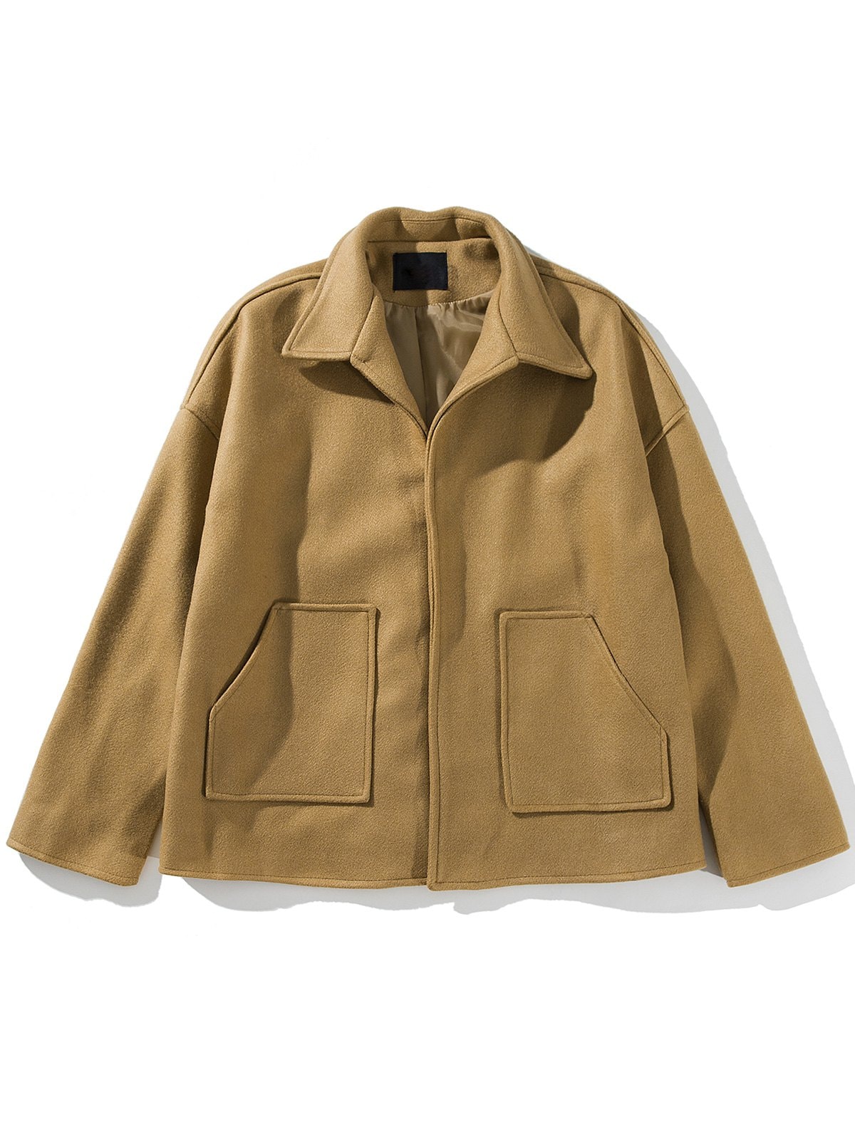 Cloak Pockets Woolen Jacket