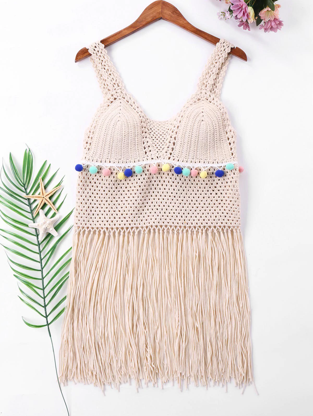 Knit Fringe Cover Up Top