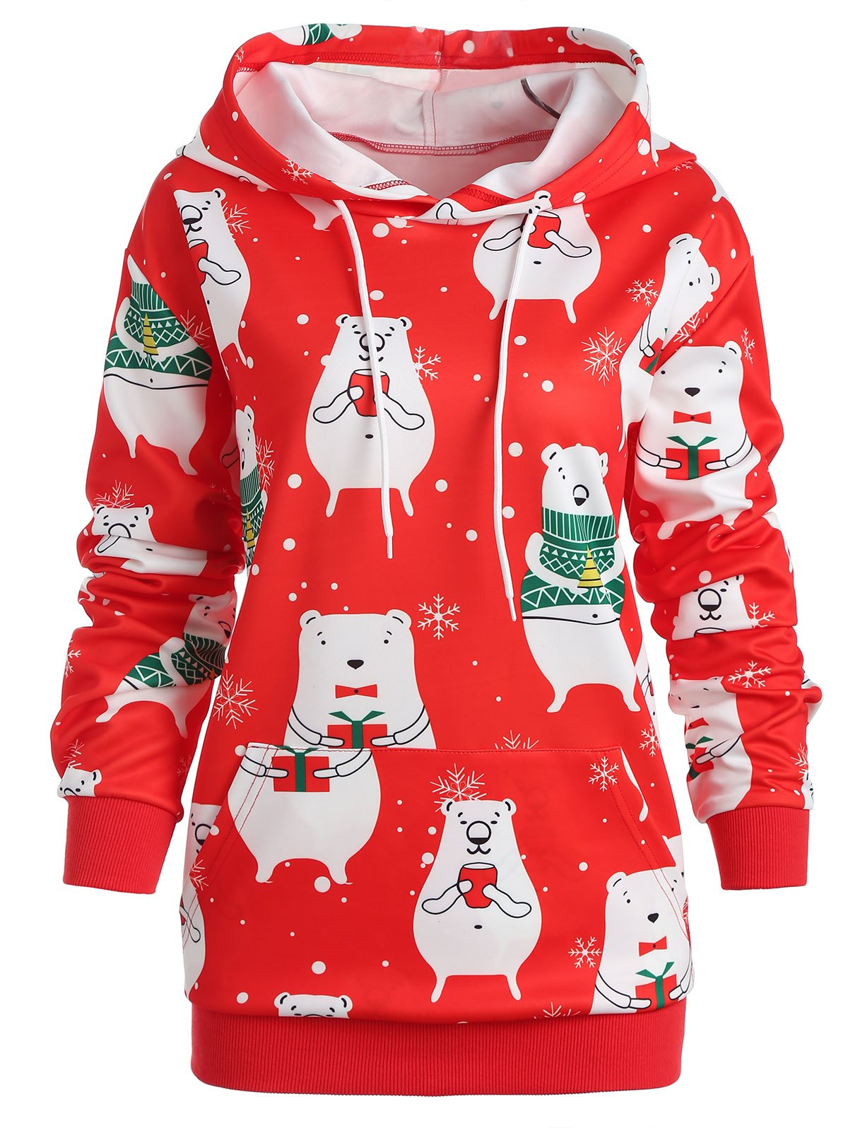 Plus Size Christmas Graphic Hoodie