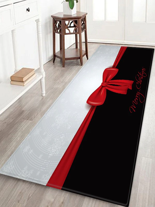 Christmas Bowknot Pattern Anti-skid Area Rug