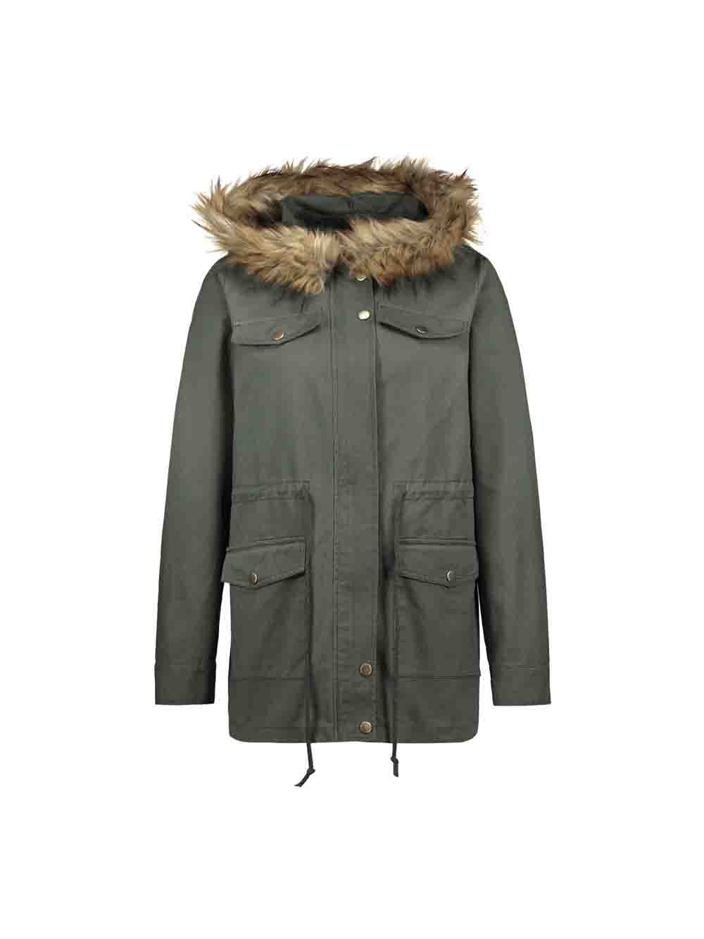 Casual Parka Coats Military Faux Fur Hooded Trench Jackets