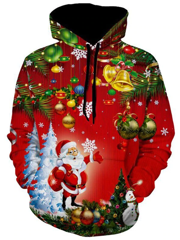 Christmas Tree Jingle Bells Santa Christmas Hoodie