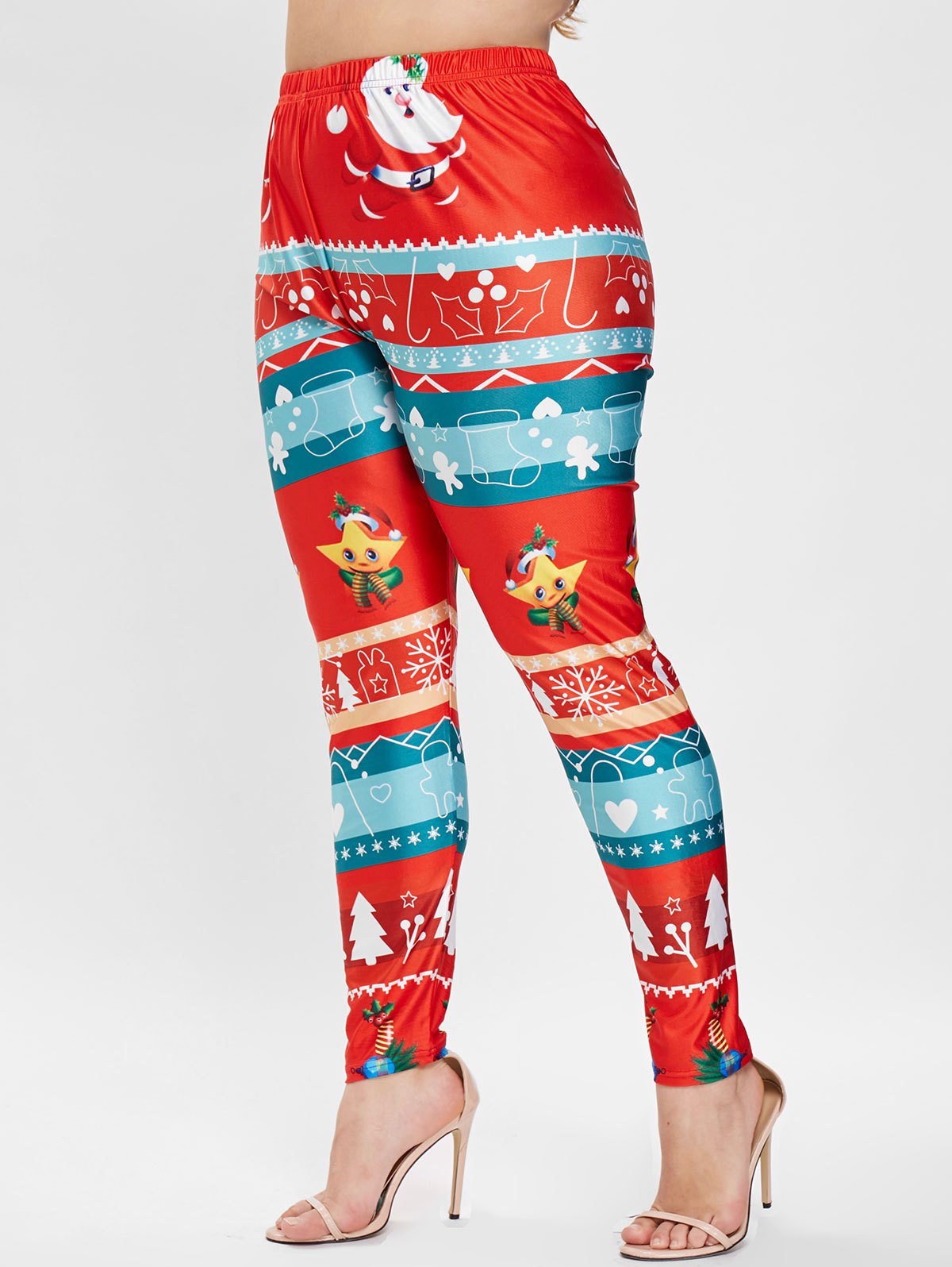 Plus Size Christmas Graphic Leggings