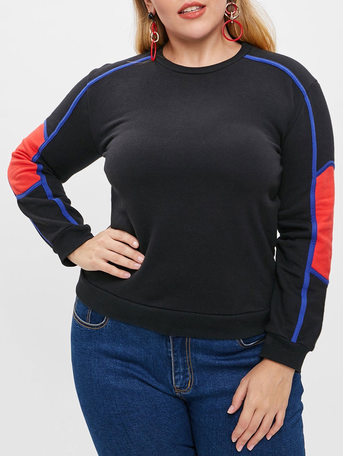 Contrast Trim Sweatshirt