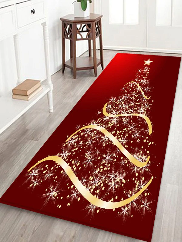 Light Spot Christmas Tree Pattern Floor Rug