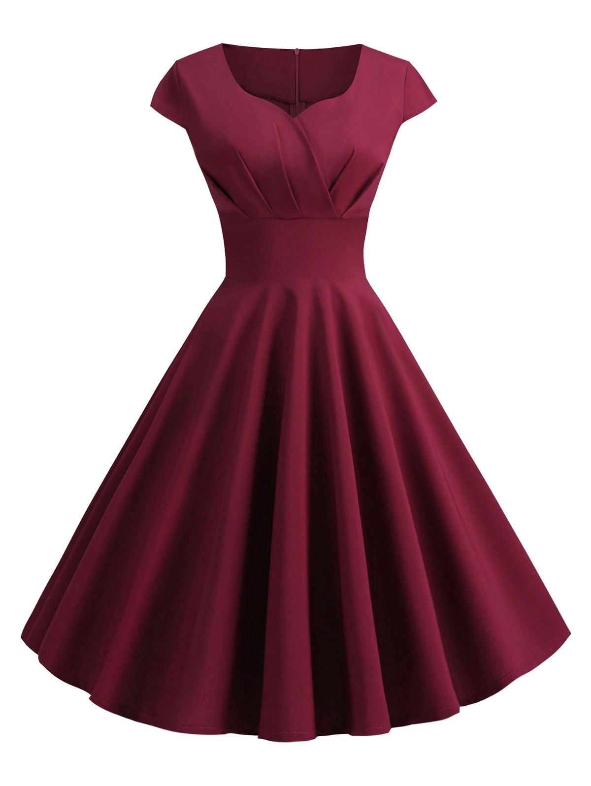 Sweetheart Neck Vintage Rockabilly Style Fit and Flare Dress