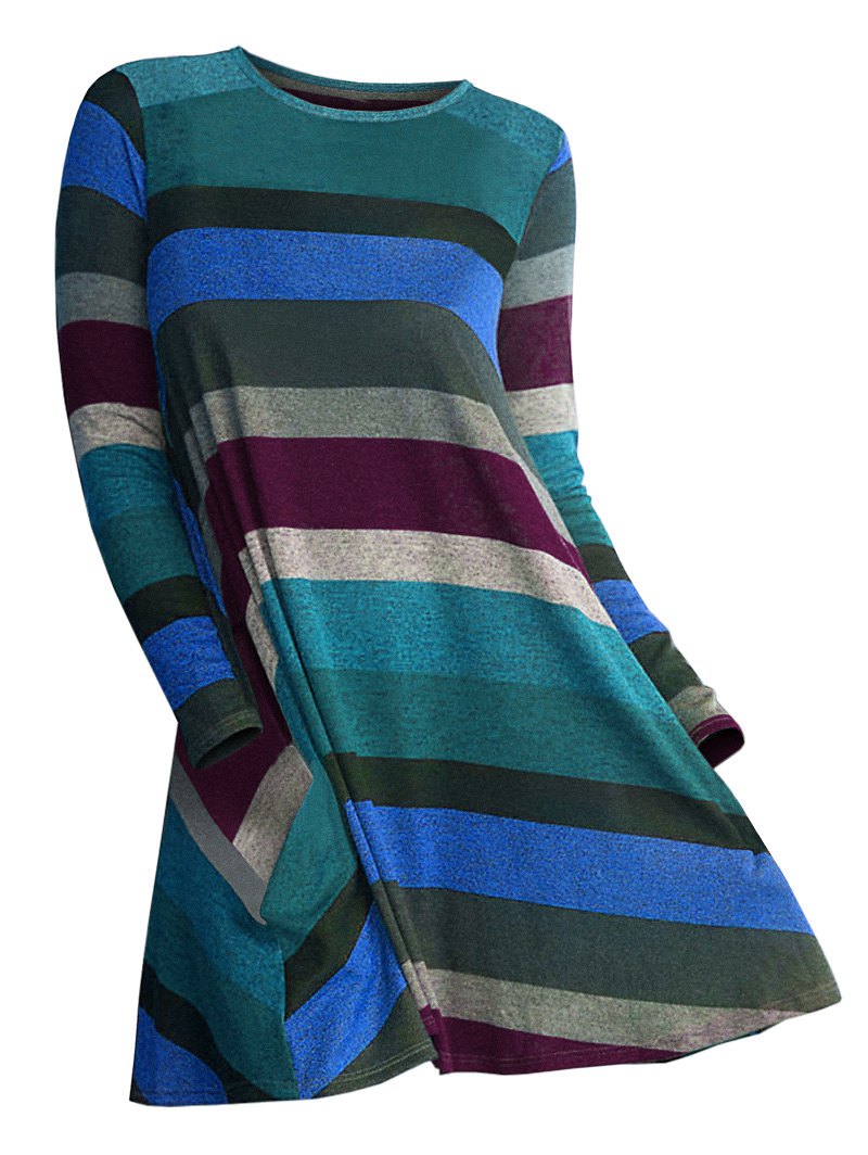 Striped Longline Long Sleeve Knitwear