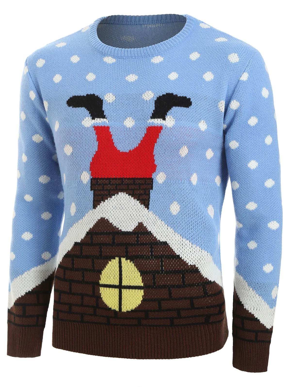 Christmas Santa Claus House Pattern Sweater