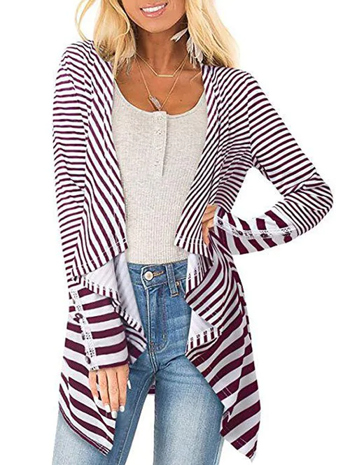 Draped Striped Jacket