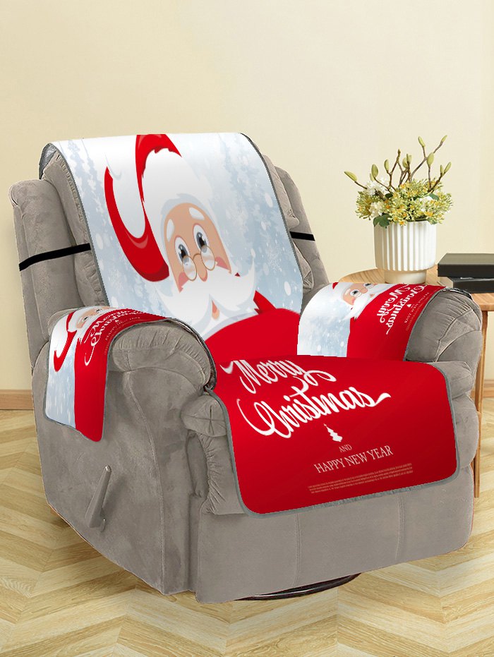 Santa Merry Christmas Print Decor Sofa Cover