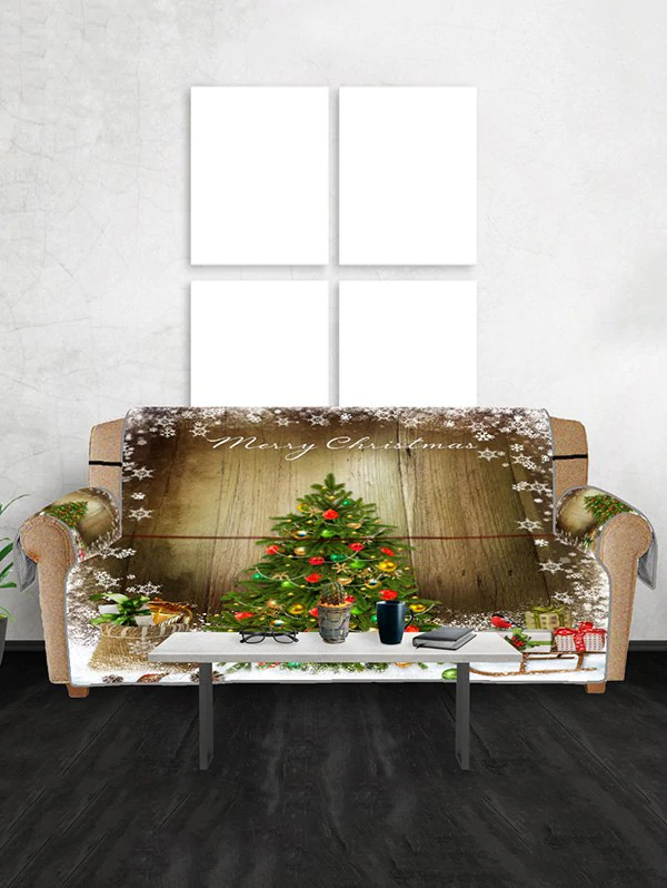 Merry Christmas Tree Couch Cover