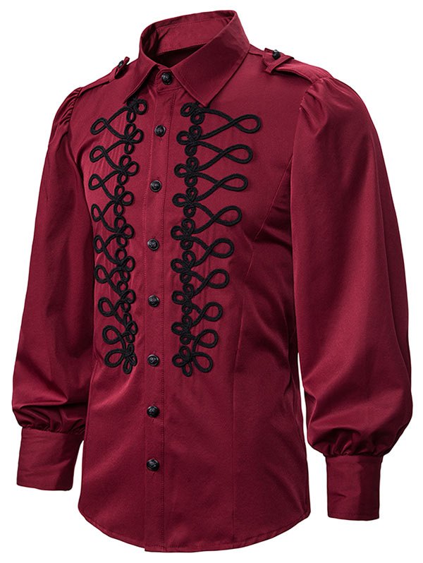 Lantern Sleeve Button Up Gothic Shirt