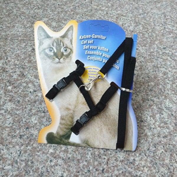 Pet Cat Harness Cat Leash Rope Harness Font Employment Monochrom