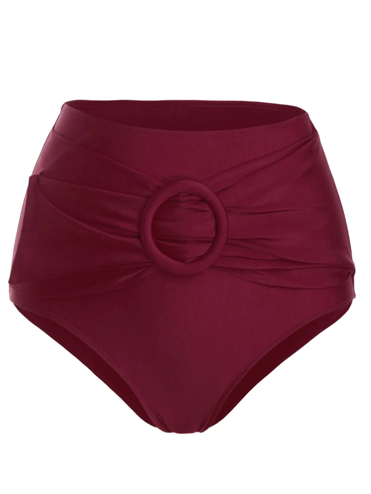 High Waisted O Ring Belted Swim Bottom