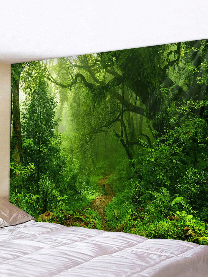 Forest Trail Printed Tapestry Wall Hanging Art