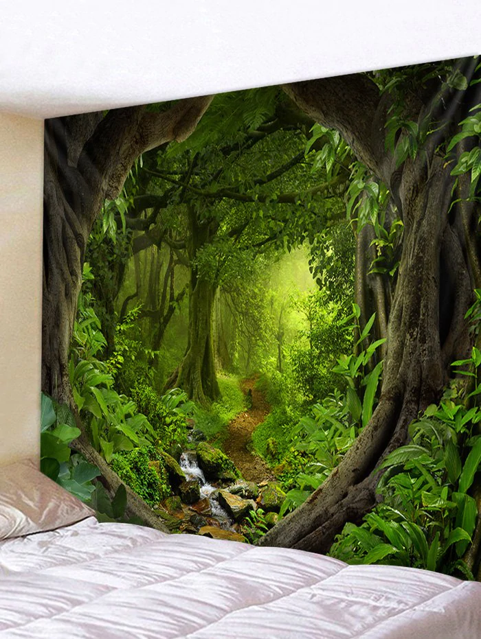 Forest Path 3D Print Wall Tapestry