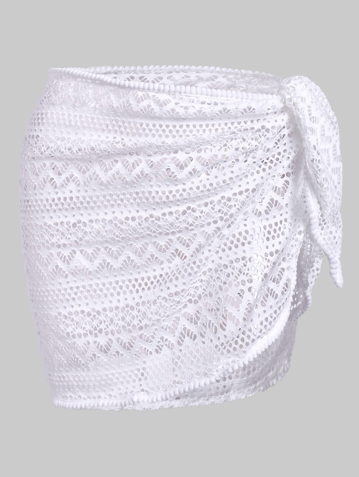 Openwork Solid Cover Up Skirt