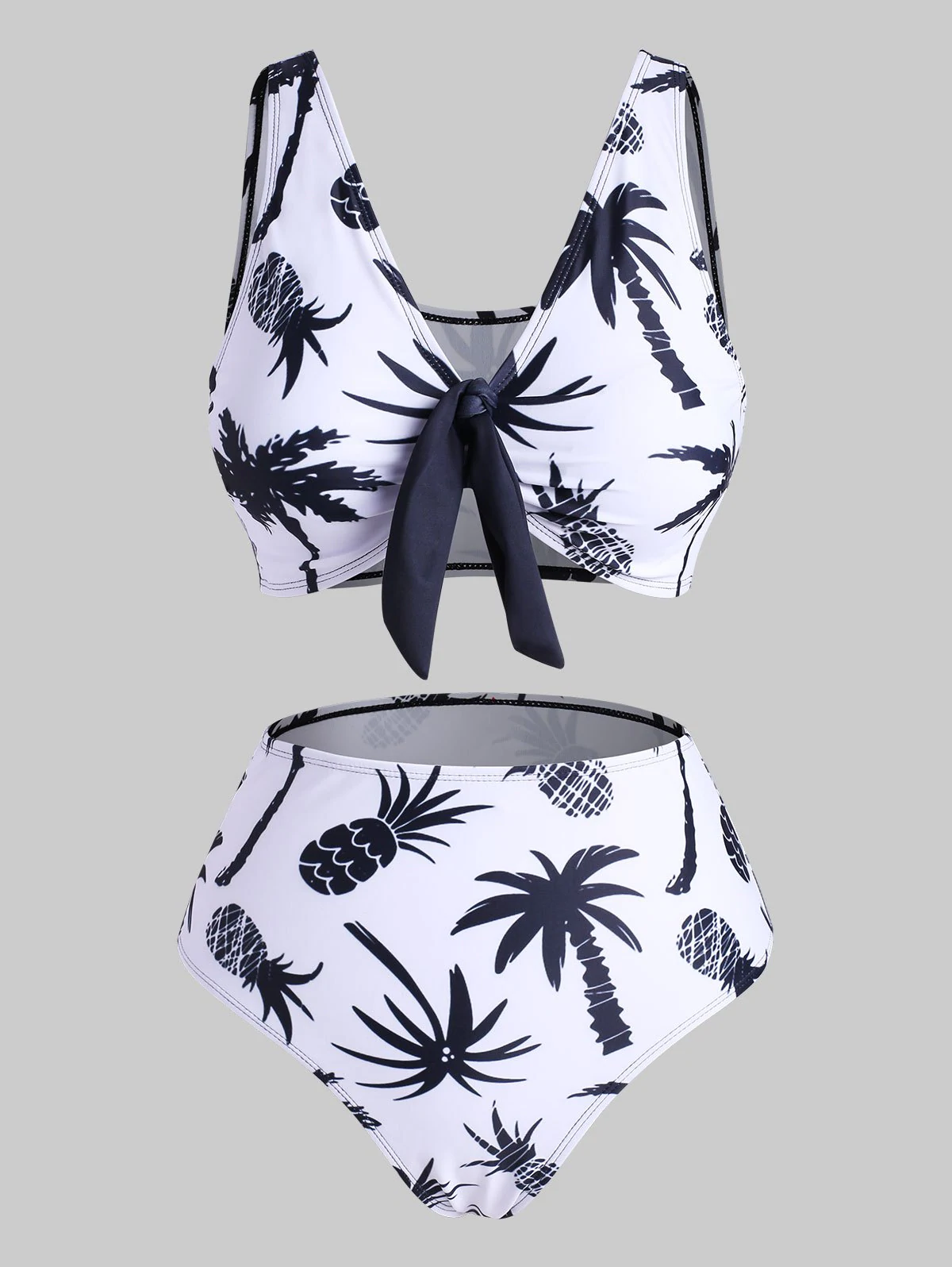 Leaf Pineapple Polka Dot Knot Tropical Bikini Swimwear