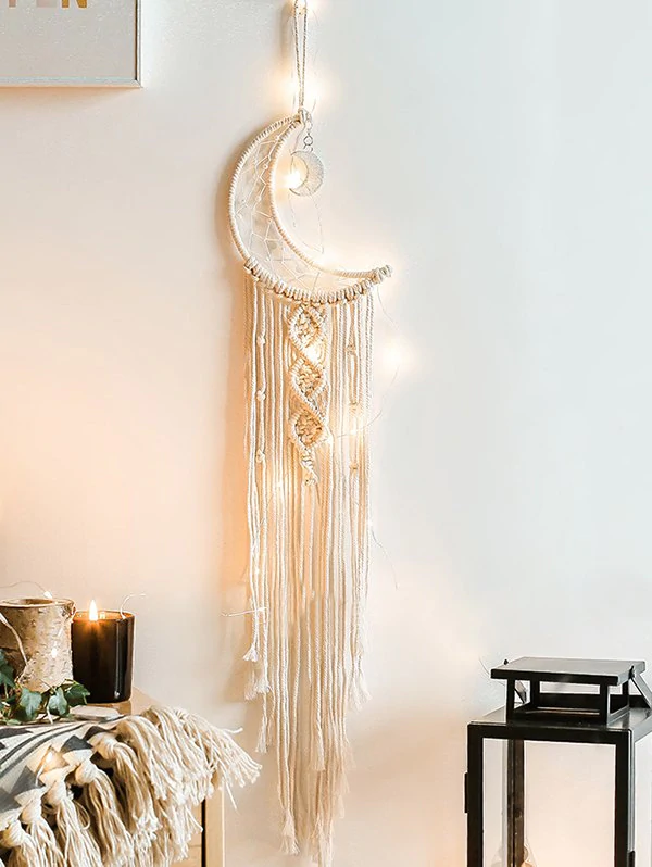 Moon Shape Fringe Wall Hanging Dream Catcher