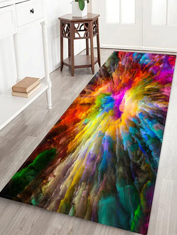 Colorful Explosion Clouds Pattern Water Absorption Area Rug