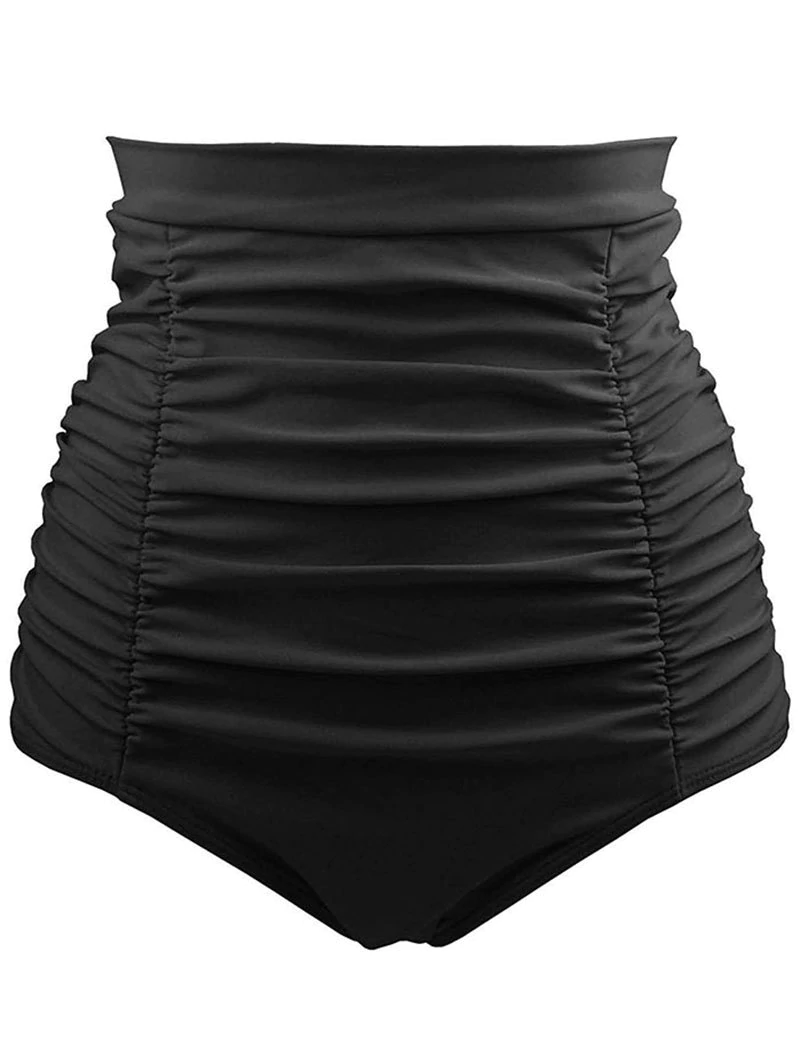 Ruched High Rise Bikini Bottom