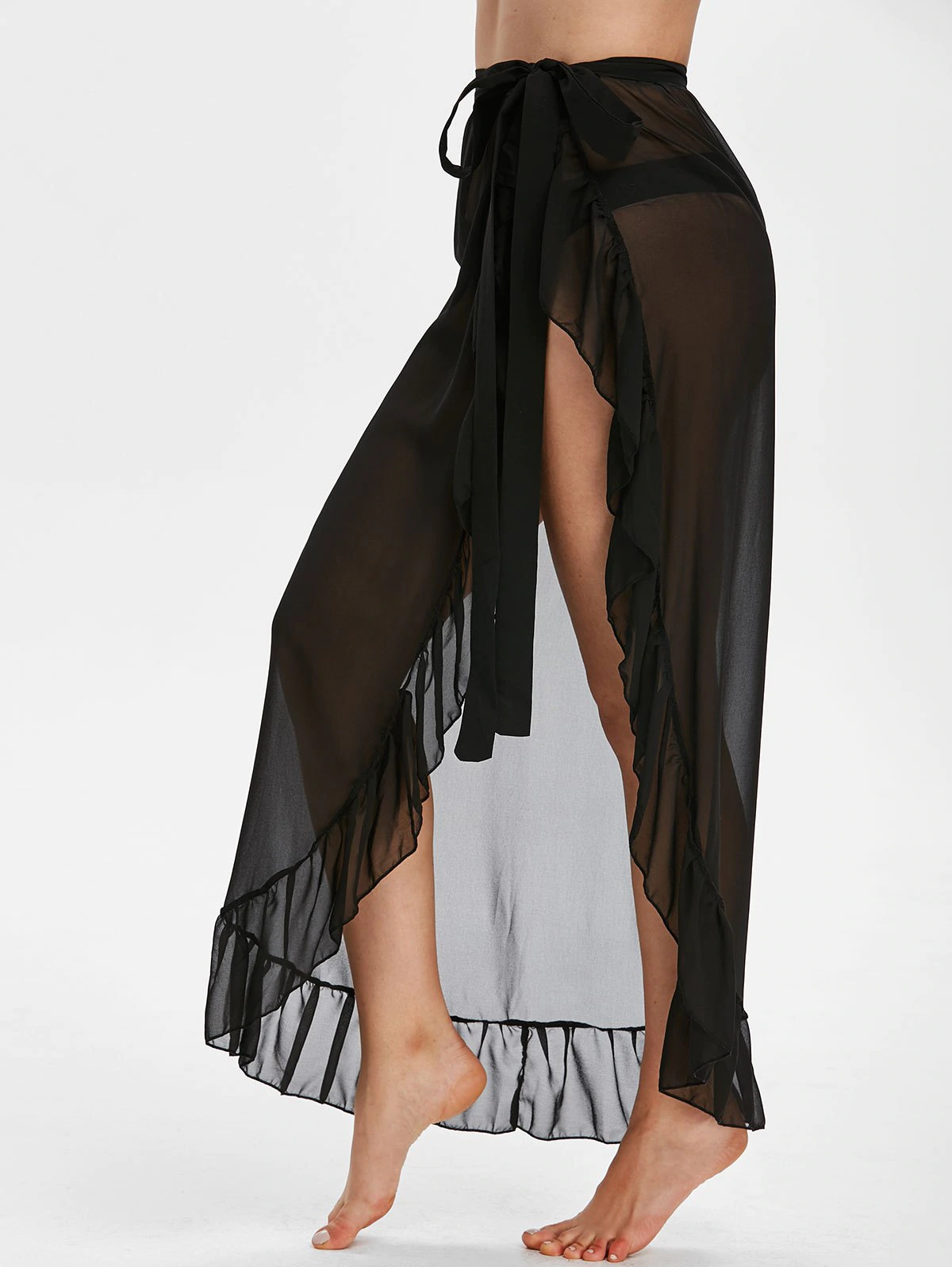 Ruffle Sheer Chiffon Sarong