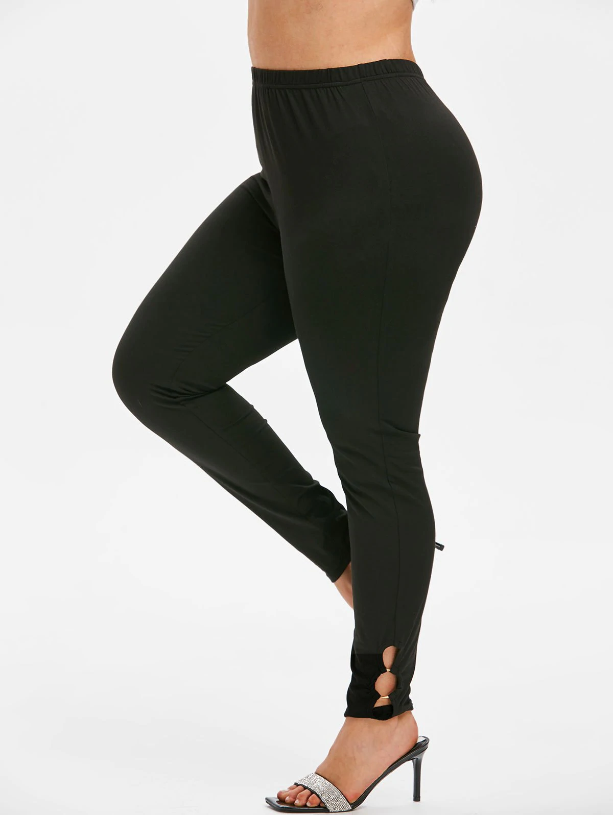 Plus Size High Rise O Ring Leggings