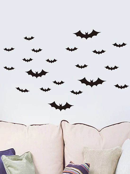 Halloween Bat Pattern Decorative Wall Stickers