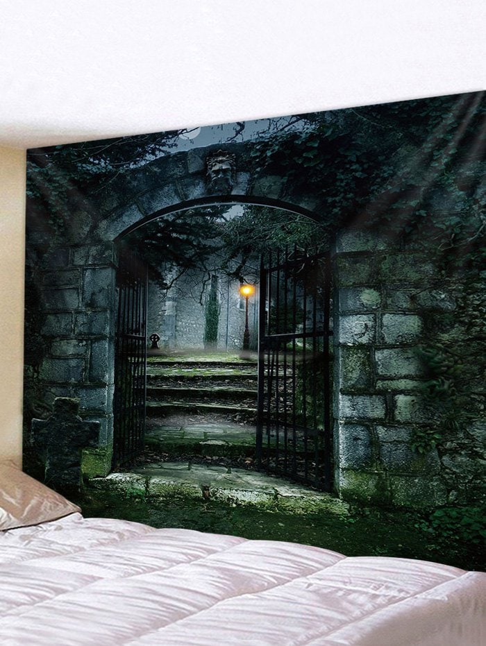 Castle Gate 3D Print Waterproof Wall Tapestry