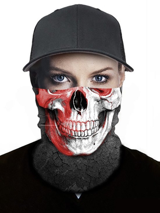 Outdoor Skull Elastic Seamless Round Scarf