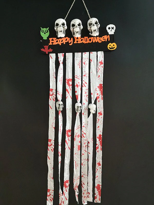 Skull Pattern Bar KTV Halloween Door Fringe Hanging