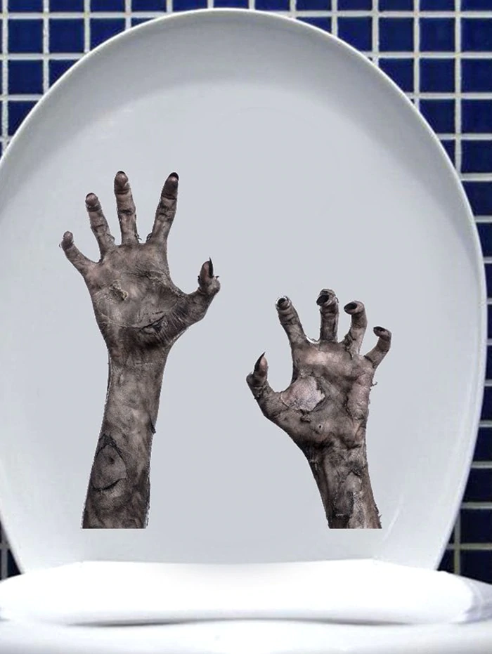 Halloween Zombie Hands Print Removable Wall Art Stickers