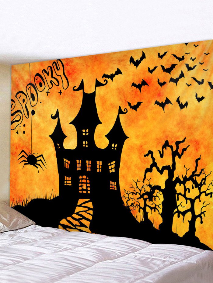 Halloween Digital Printing Castle Waterproof Tapestry