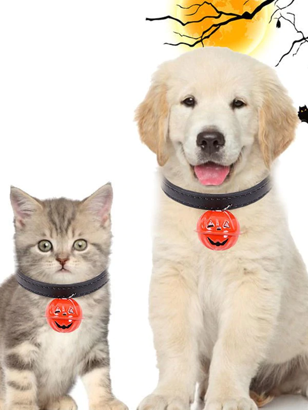 Halloween Pumpkin Bell Pet Collar