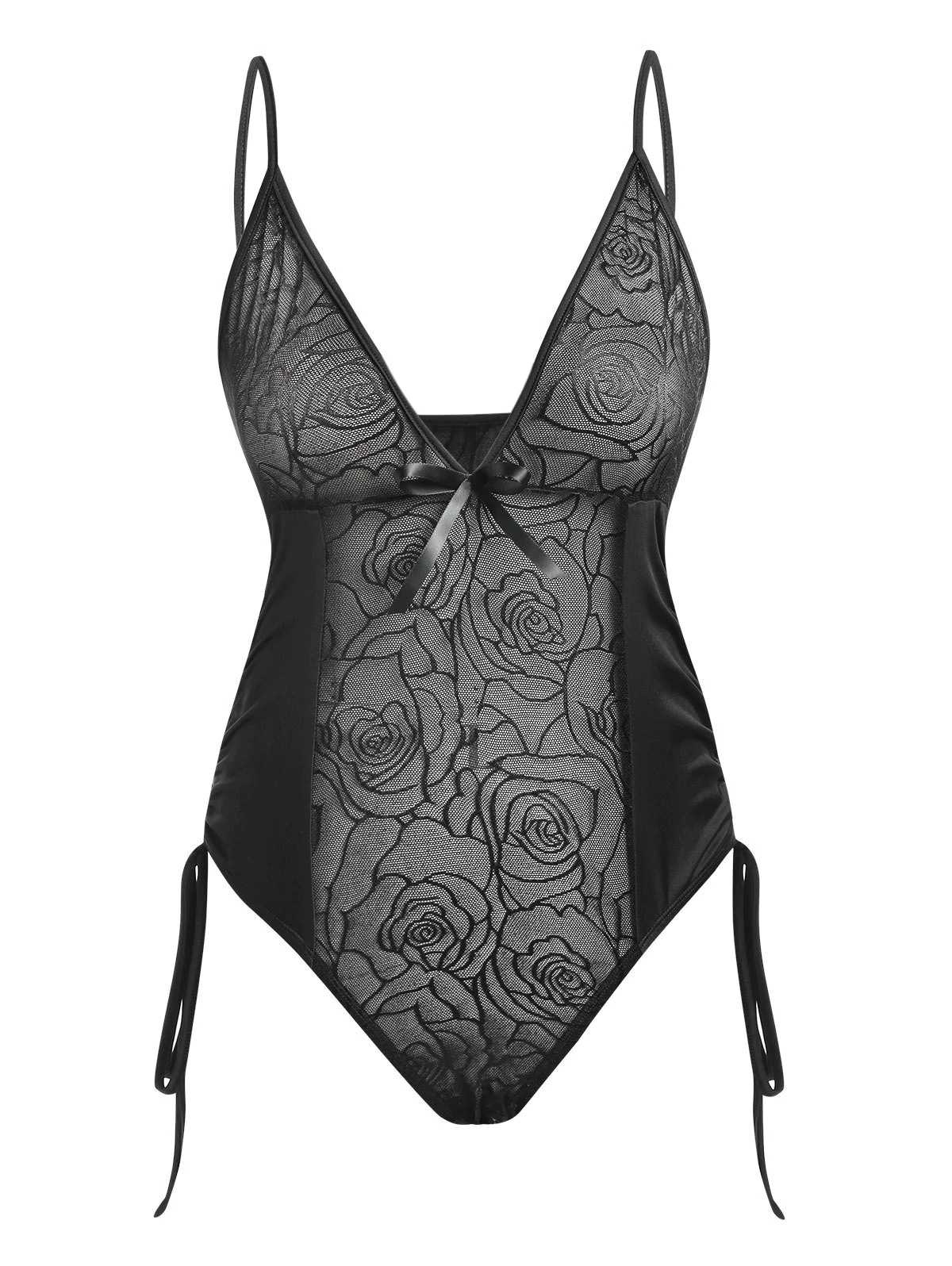 Plus Size Plunge Cinched Lingerie Teddy