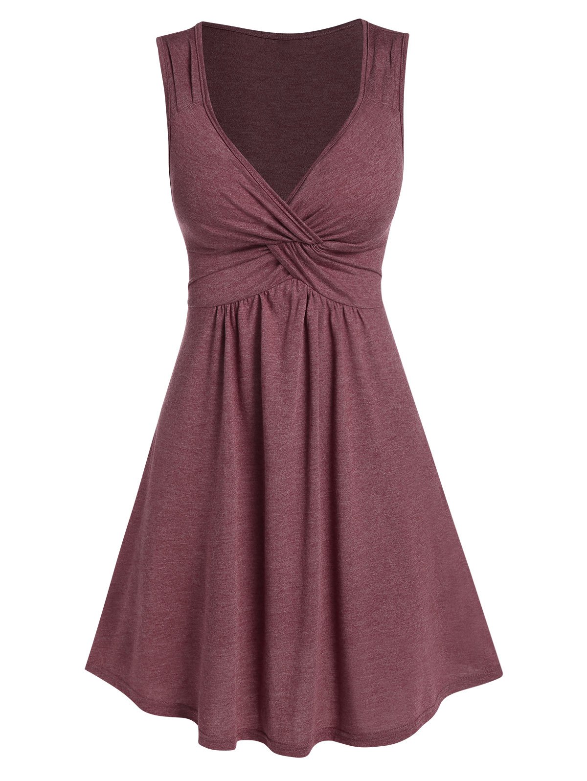 Front Knot Fit And Flare Dress