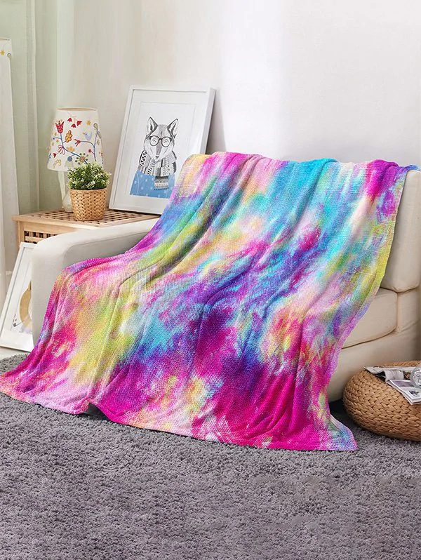 Painted Pattern Multifunctional Flannel Blanket