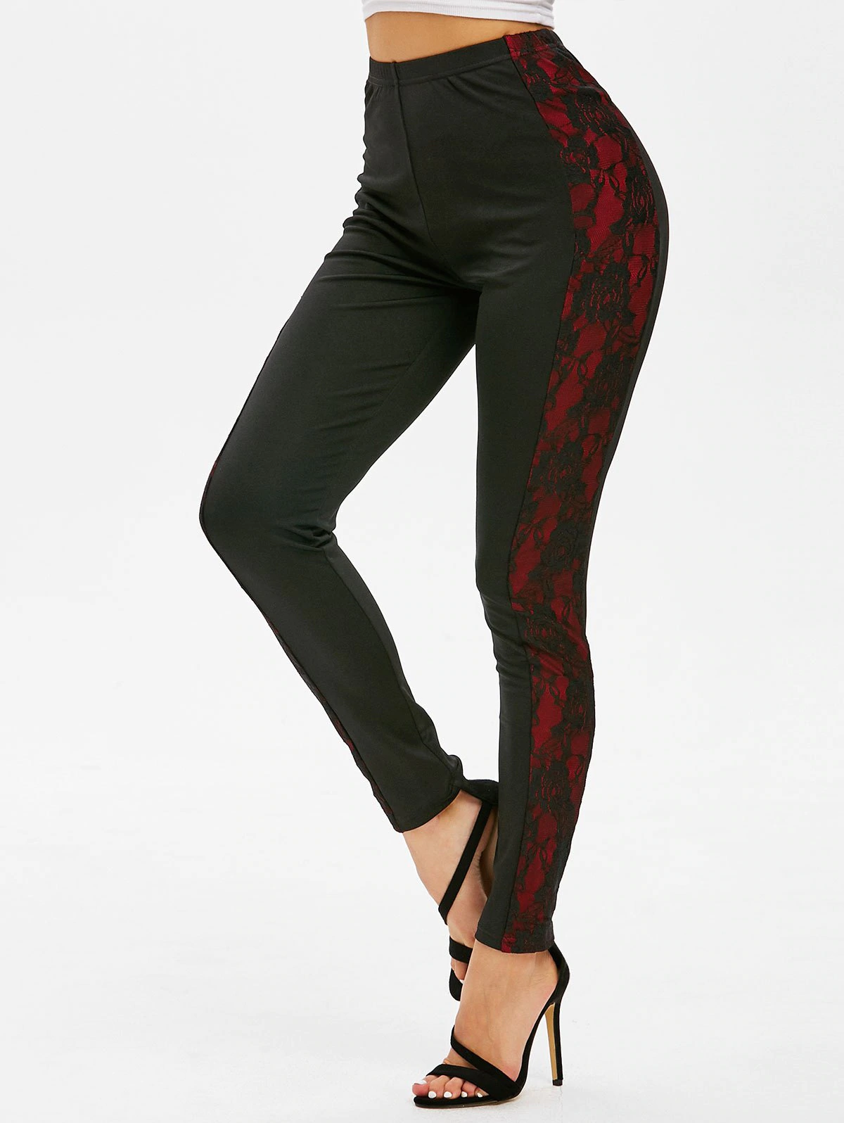 Side Lace Panel Leggings