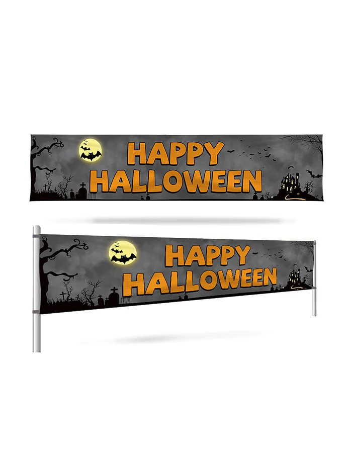 Halloween Bat Welcome Non-woven Door Hanging Decor