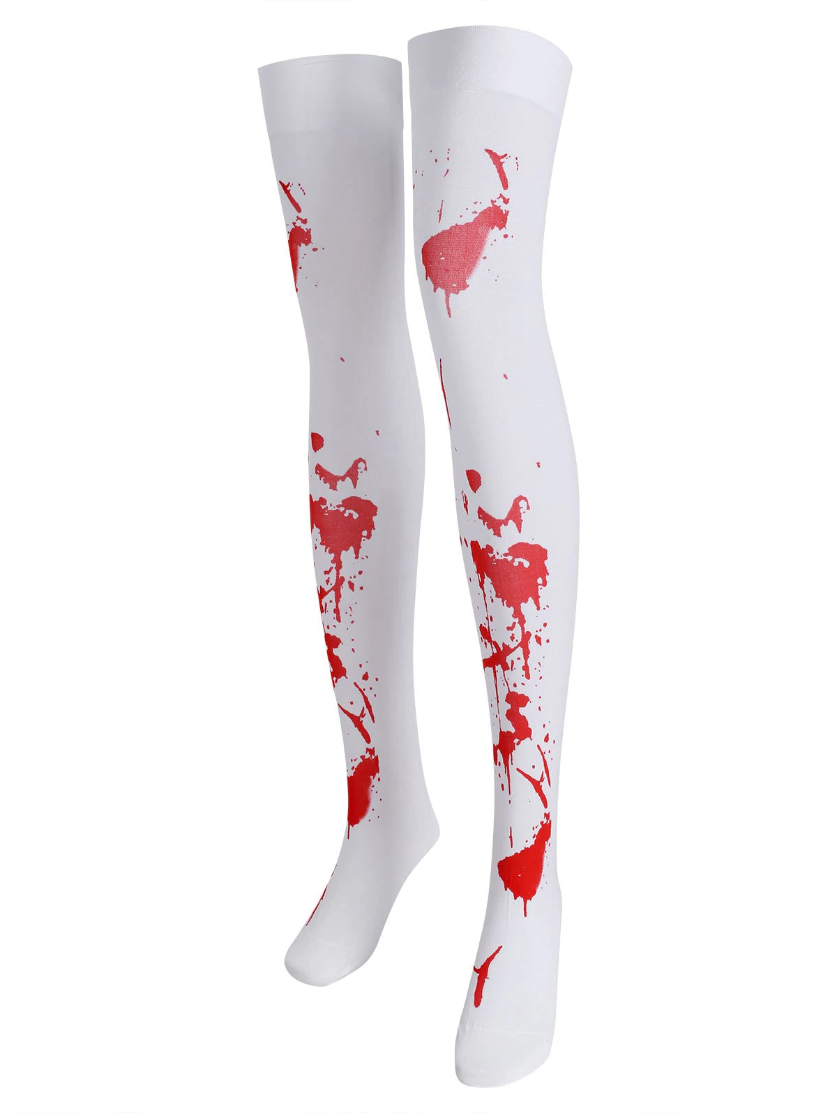 Plus Size Halloween Blood Print Over The Knee Sock