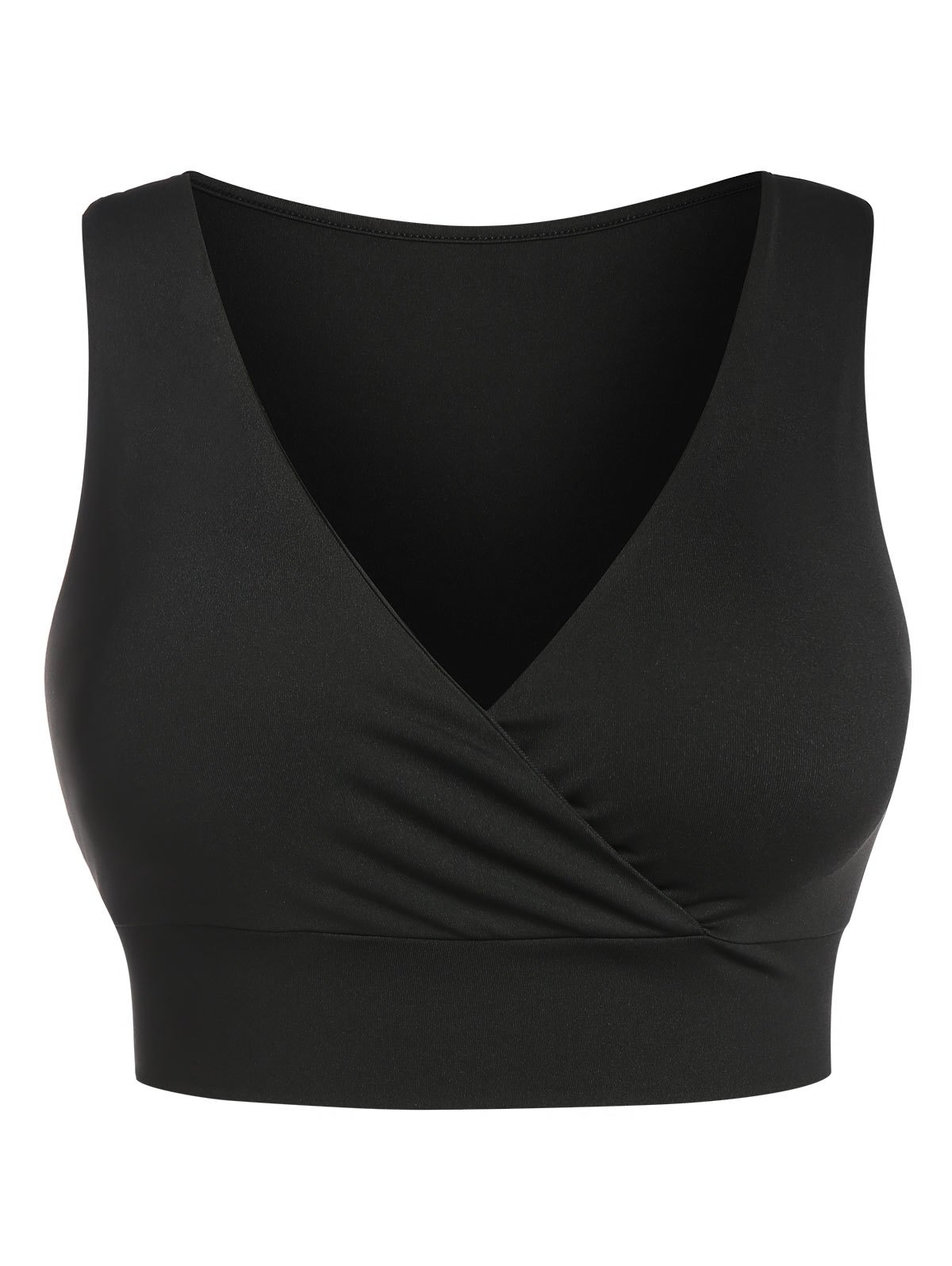 Plus Size Low Cut Surplice Sports Bra