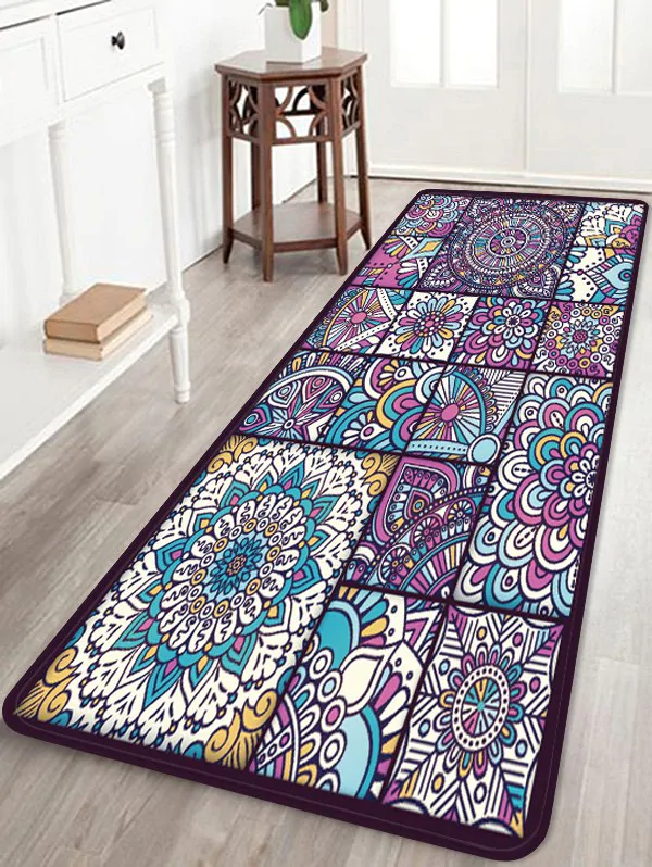 Bohemia Floral Patchwork Printing Floor Mat