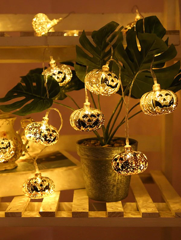 Halloween Pumpkin Sparkling LED String Lights