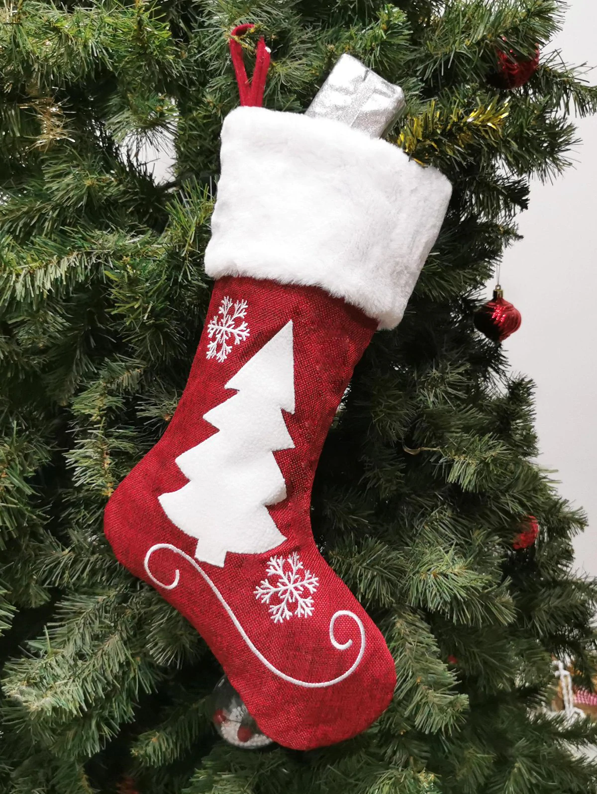 Christmas Tree Gift Bag Hanging Decor Sock