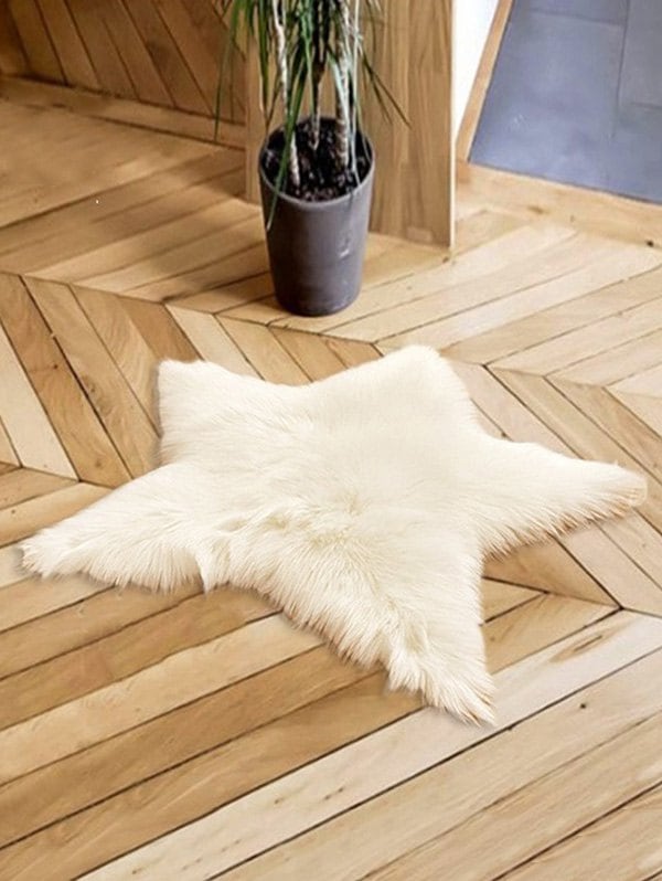 Star Shape Faux Fur Room Floor Mat