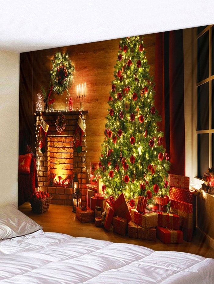 Christmas Tree Gifts 3D Print Wall Tapestry