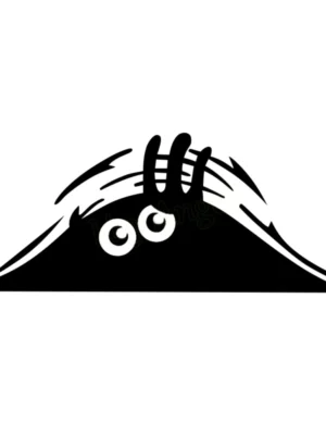 Car Sticker Funny Peeking Monster Design Vinyl Decal Decorative