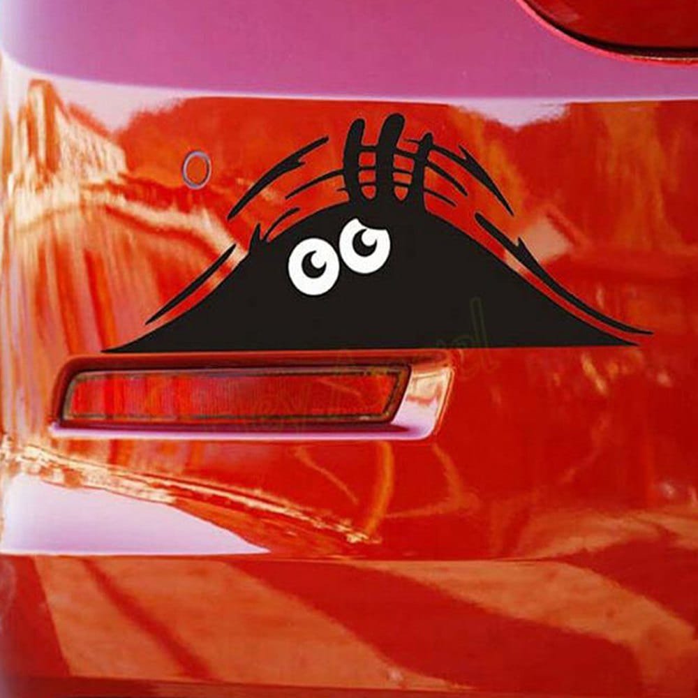Car Sticker Funny Peeking Monster Design Vinyl Decal Decorative